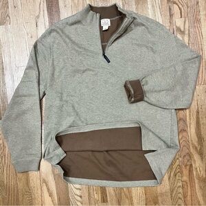 2X Jos. A. Bank 1/4-zip tan pullover, breathable & goes from office to evening.